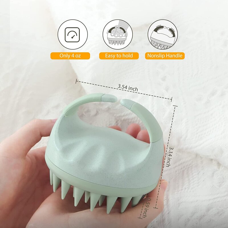 Silicone Head Massage Comb - Shampoo Hair Washing Shower Bath Spa Slimming Tool