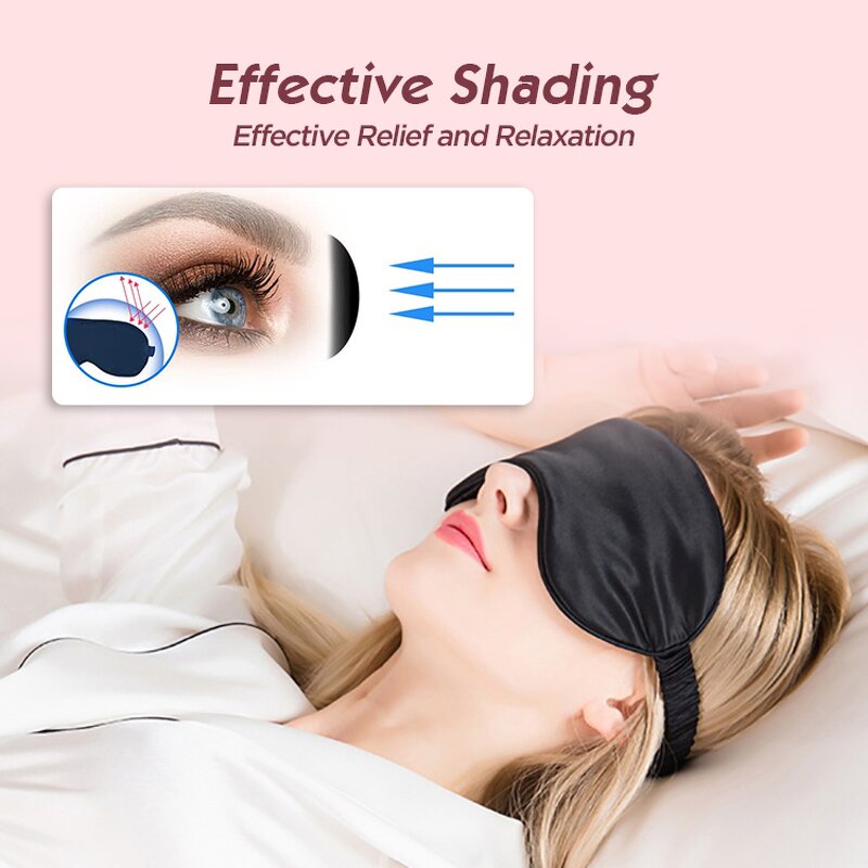 Satin Silk Sleep Mask - Wholesale Custom Logo Breathable Travel Eye Mask