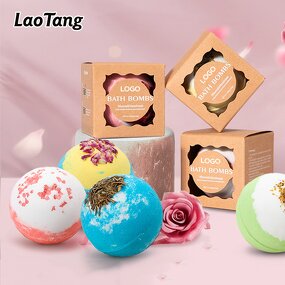 Organic Bath Bombs - OEM ODM Custom Dry Flower Double Color Moisturize Tool