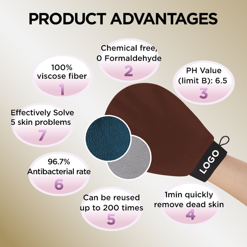 Body Care Set - Reusable Exfoliating Strap Gloves Silicone Hair Brush Pads