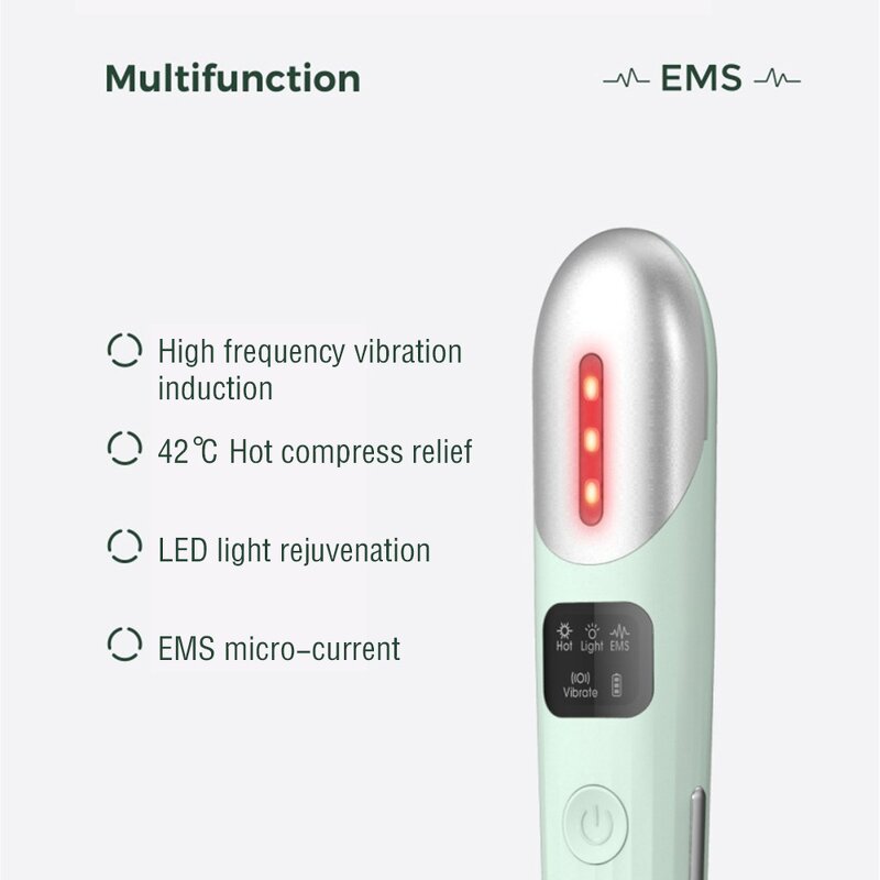 Eye Massage Wand Manufacturer - Electric Anti Wrinkle Heated with Red Light