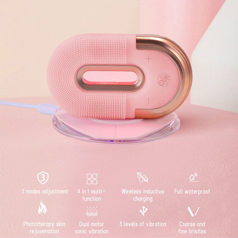 Face Cleaning Brush Manufacturer - Double Sided Silicone with Wireless