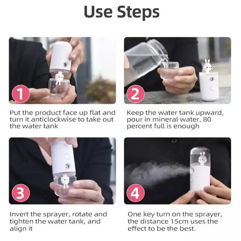 Facial Mist Sprayer Manufacturer - Rechargeable Round 30ml Handy Cute