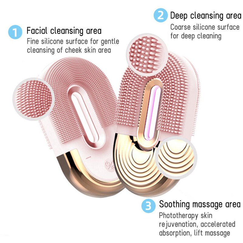 Face Cleaning Brush Manufacturer - Double Sided Silicone with Wireless