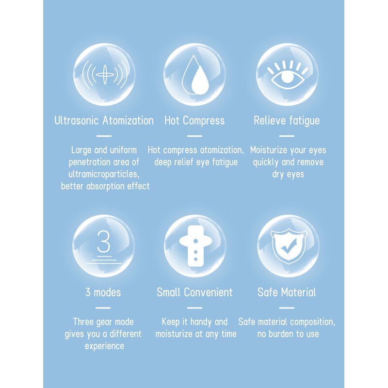 Eye Mist Sprayer Manufacturer - Hot Compress Portable 3 Modes Moisturize