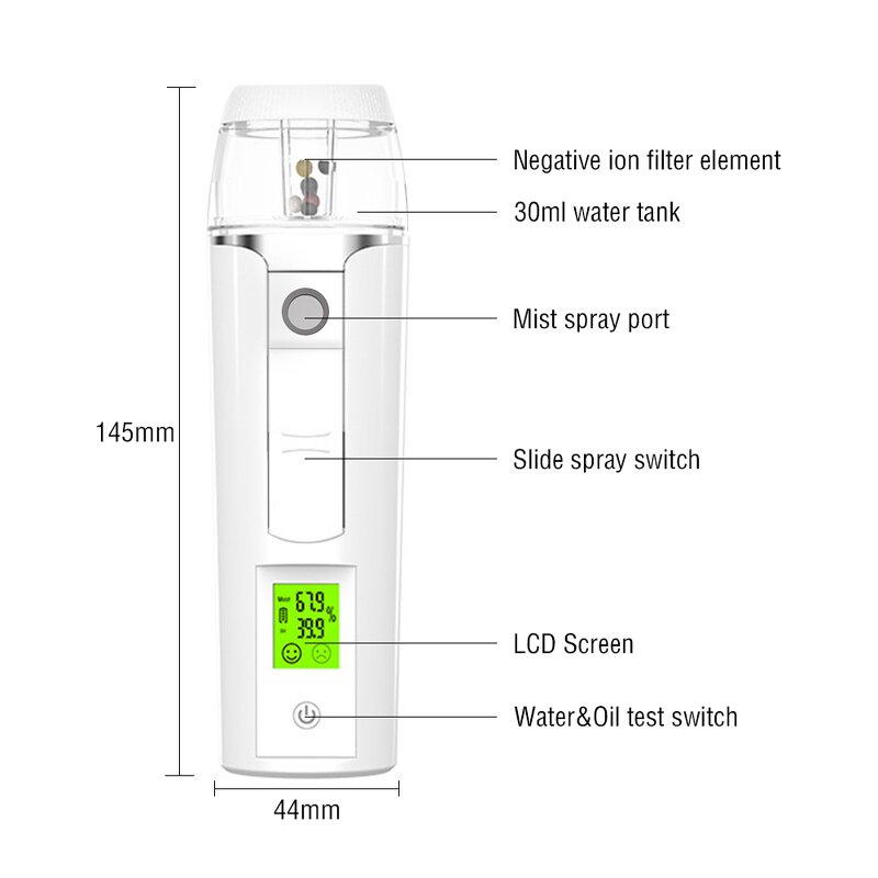 Face Mist Sprayer Manufacturer - Handheld Rechargeable 30ml Continuous