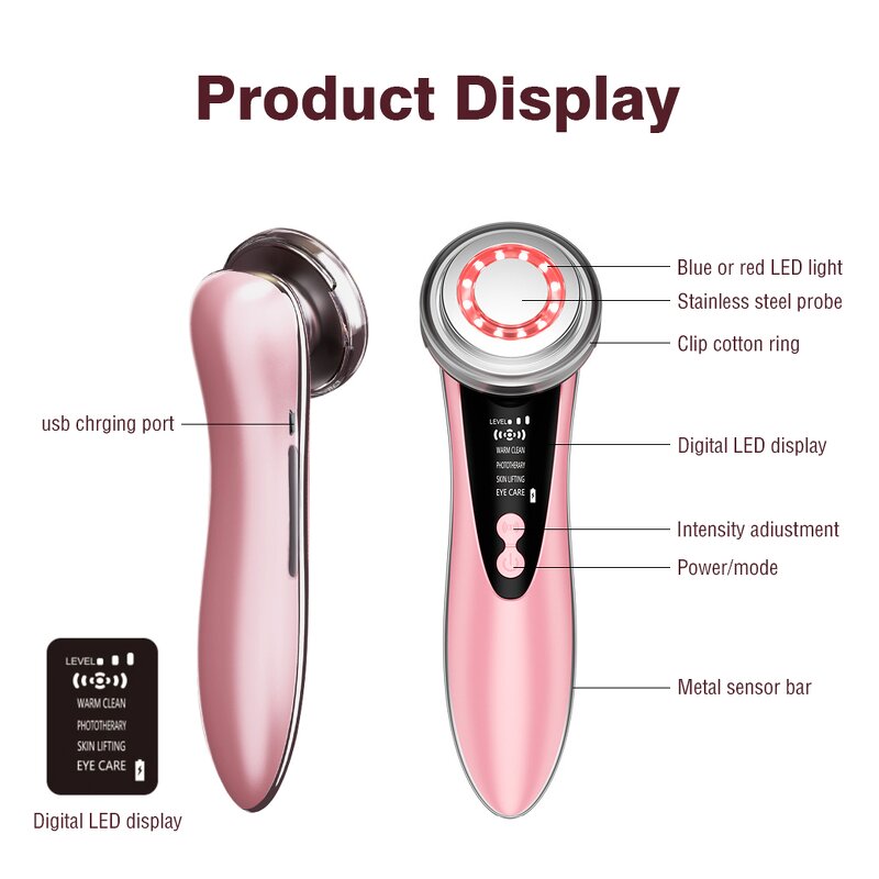 Face Massager Manufacturer - Beauty Machine with Heating Red Blue Light