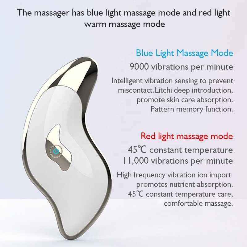 Face Neck Lifting Massager Manufacturer - Red Blue Light Therapy Guasha
