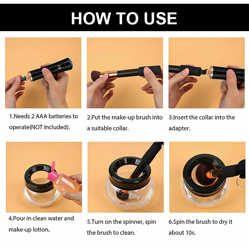 Makeup Brushes Cleaner Manufacturer - Household Electric Automatic Spinner