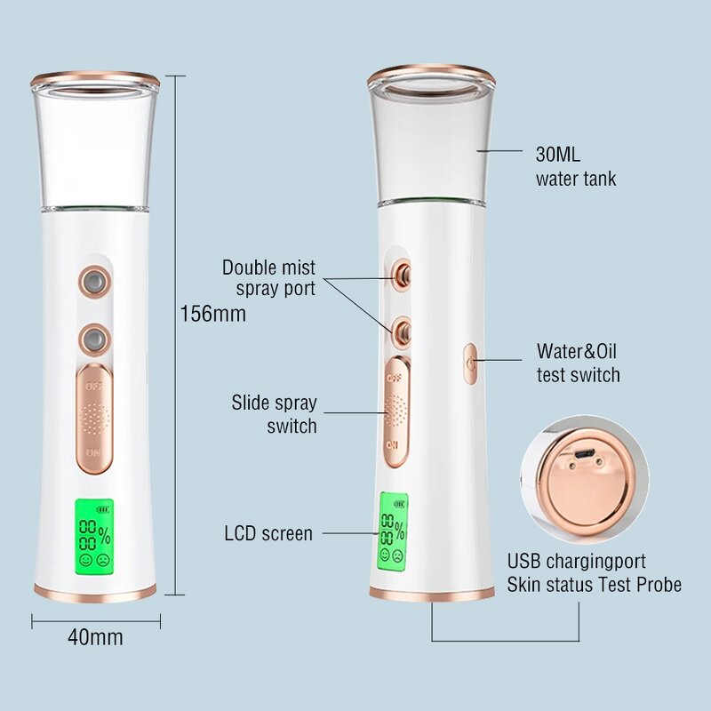 Nano Mist Sprayer Manufacturer - Double Spray Port with 30ml Visual Tank