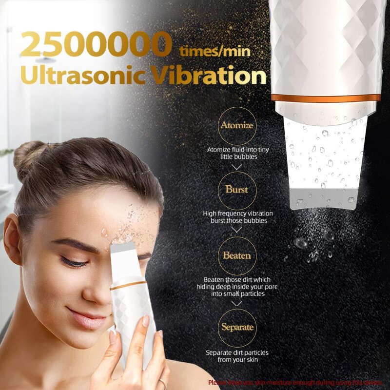 Skin Scrubber Manufacturer - EMS Ultrasonic Ion Vibration with LED Display