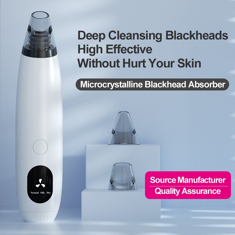 Blackhead Remover Tool Manufacturer - LED Display with 3 Replaceable Heads