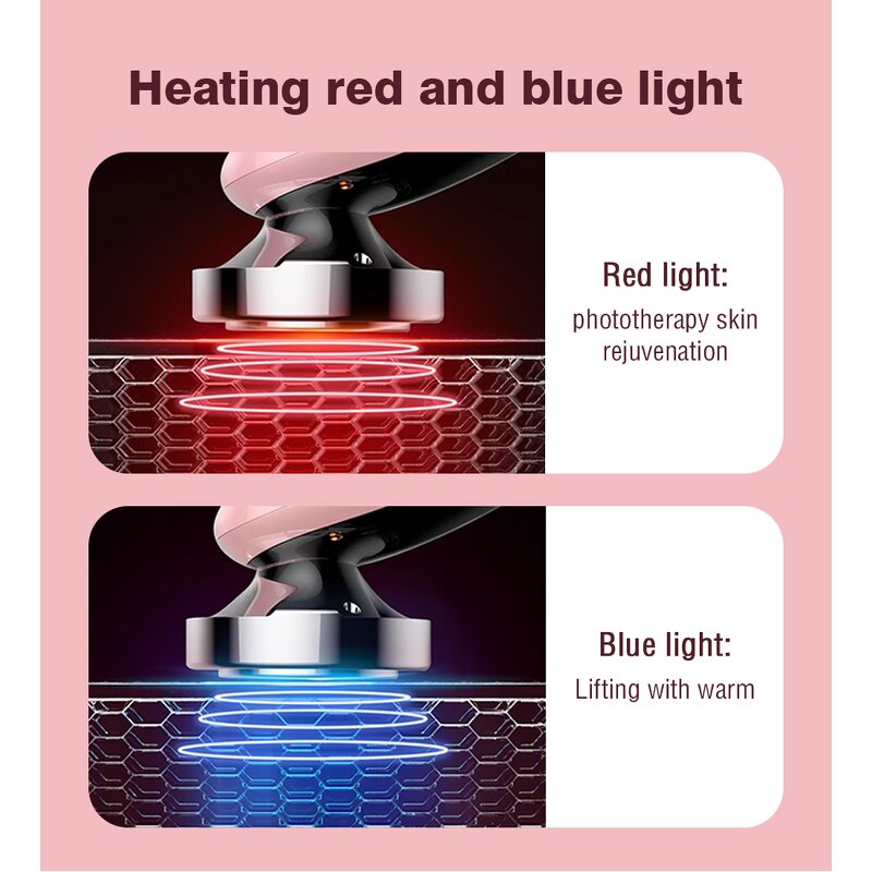 Face Massager Manufacturer - Beauty Machine with Heating Red Blue Light