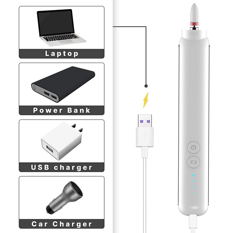 Nail Grinder Manufacturer - Electric 500mAh with 6pcs Replaceable Bits