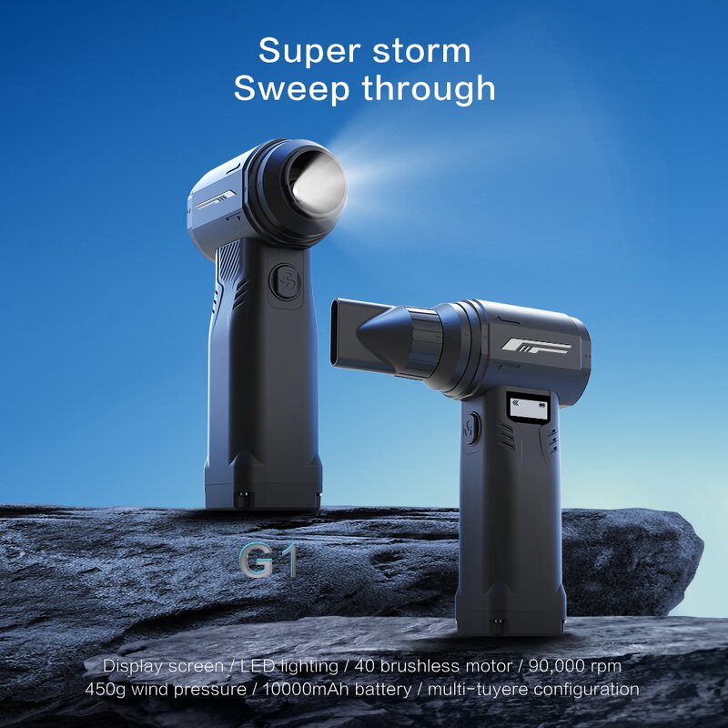 Turbo Fan Manufacturer - 10000mAh Rechargeable Portable Air Jet for Car