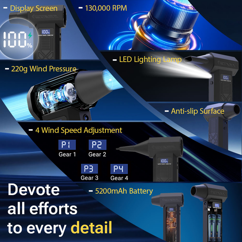 Air Duster Blower Manufacturer - Rechargeable Portable High Efficiency Turbo