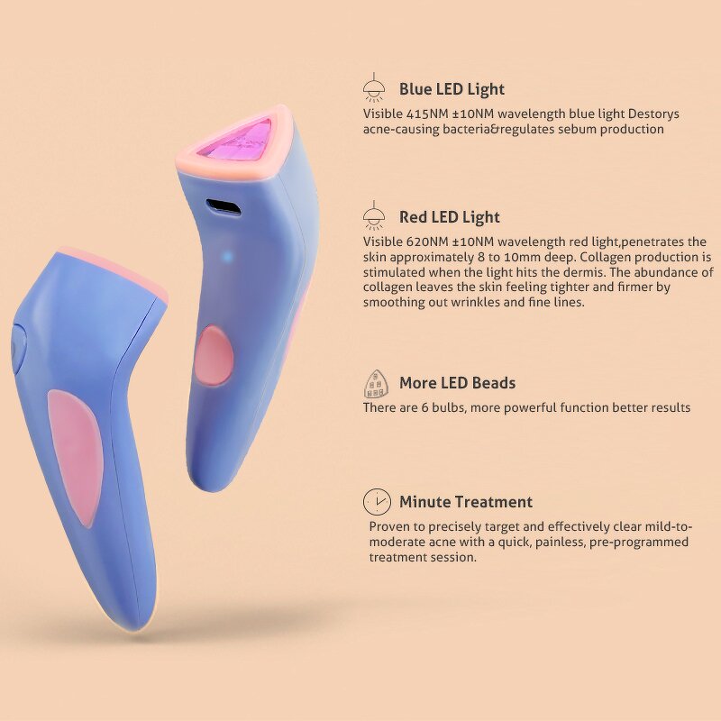 Light Therapy Device Manufacturer - Professional Red and Blue for Acne Spot Treatment