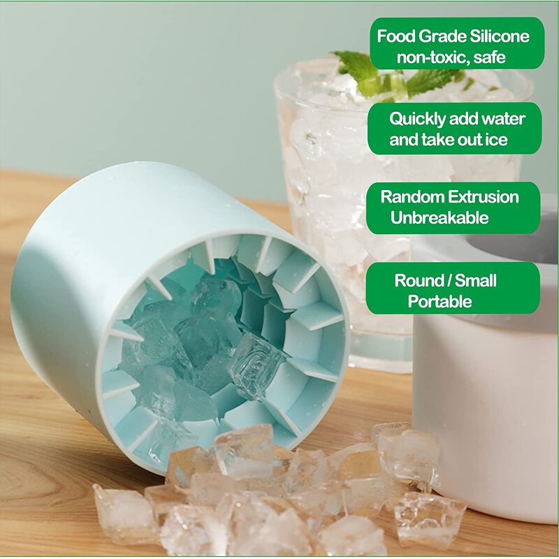 Ice Cube Mold Manufacturer - Round Silicone Bucket Cylinder for Freezer DIY