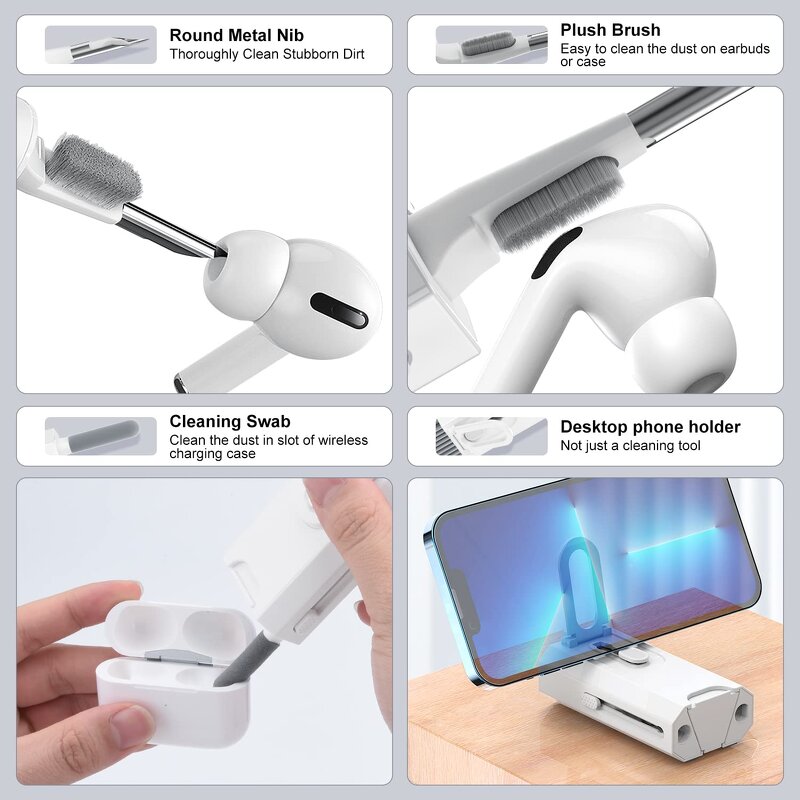 Cleaning Kit Manufacturer - 8 in 1 Multi-Function for Airpods Smartphones Tablets