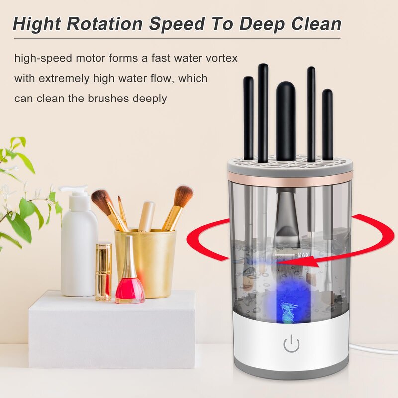 Makeup Brush Cleaner Manufacturer - Electric Automatic Portable Spinner Machine for Travel