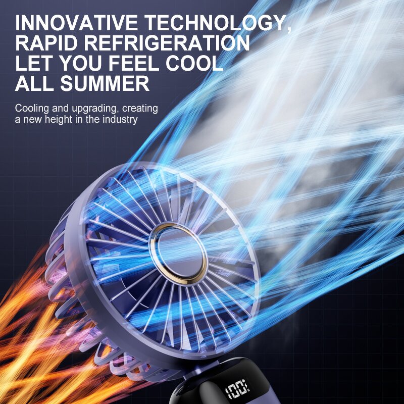 Handheld Fan Manufacturer - LED Rechargeable Foldable 1200mAh Bright Color USB