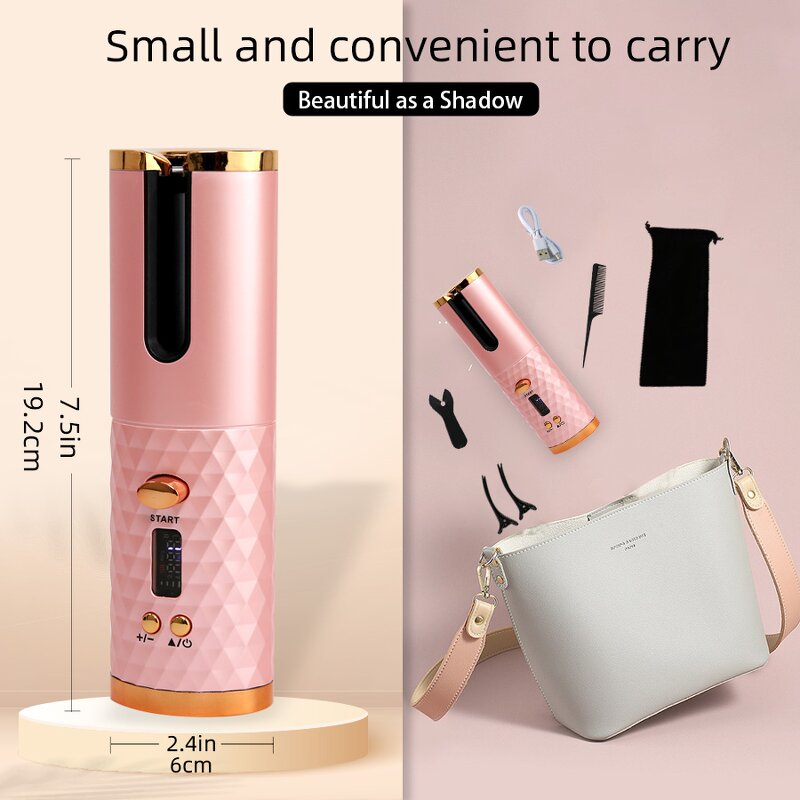 Hair Curler Manufacturer - Electric Mini Rechargeable Automatic Rotating Wireless