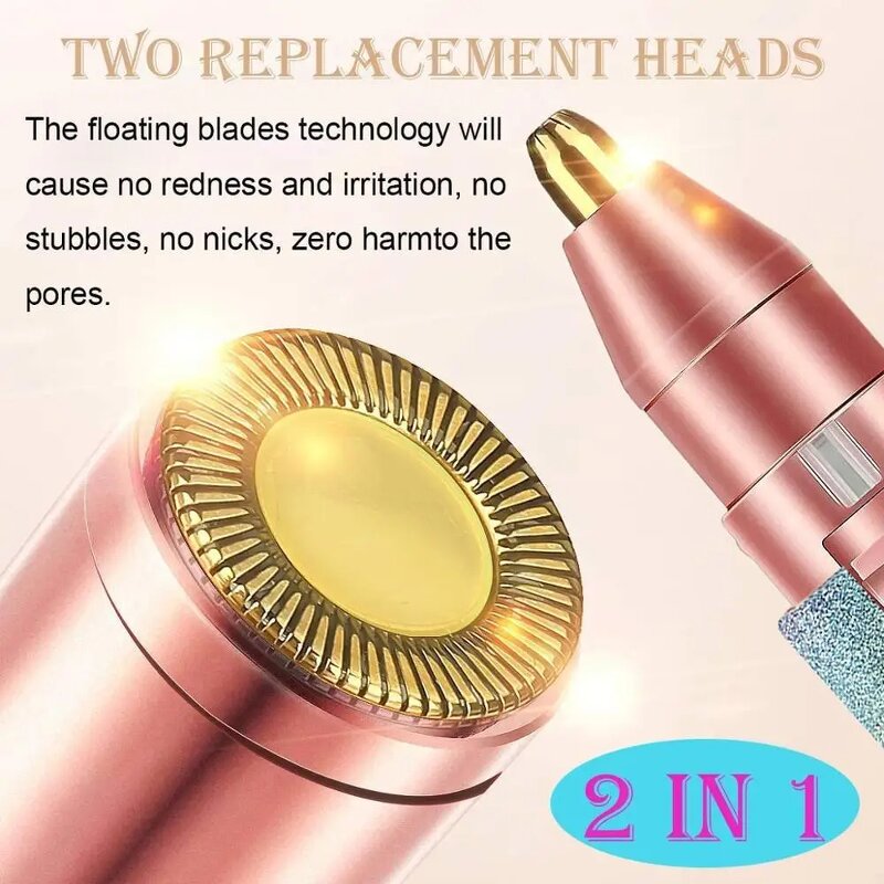 Hair Removal Razor Manufacturer - 2 in 1 Portable Lipstick Shaver & Eyebrow Trimmer