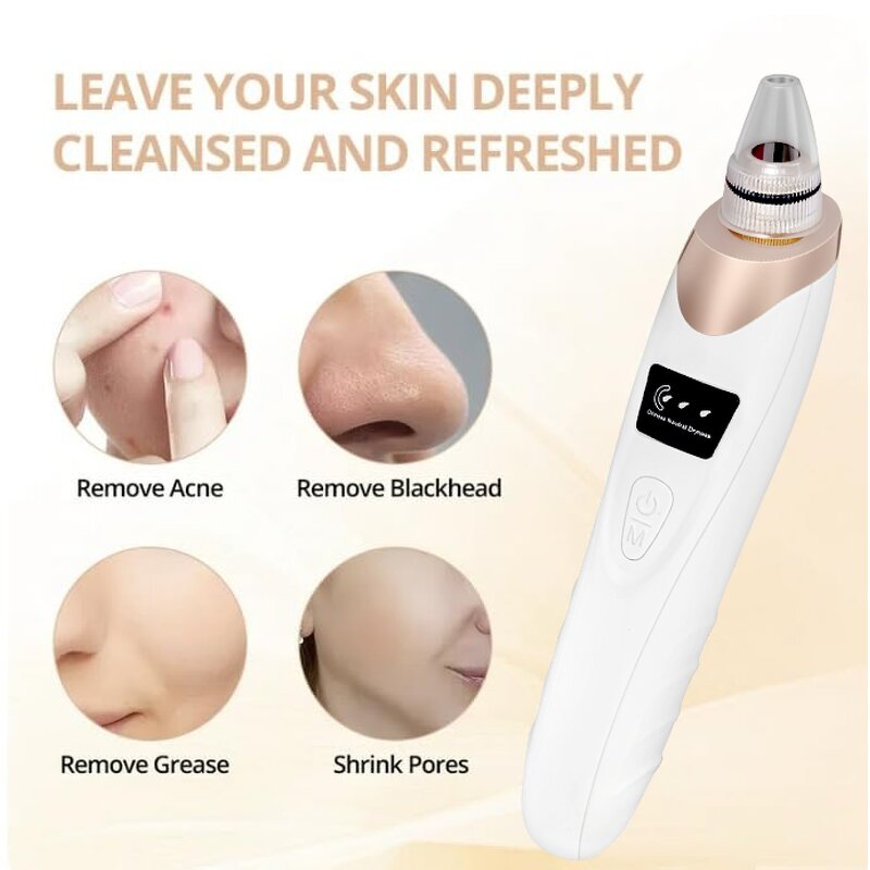 Pore Vacuum Manufacturer - Electric Blackhead Remover for Acne with 5 Suction Heads