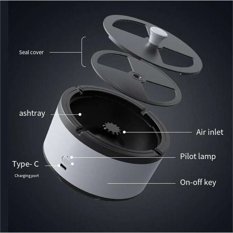 Smokeless Ashtray Manufacturer - Multifunctional Rechargeable Electric Air Purifier