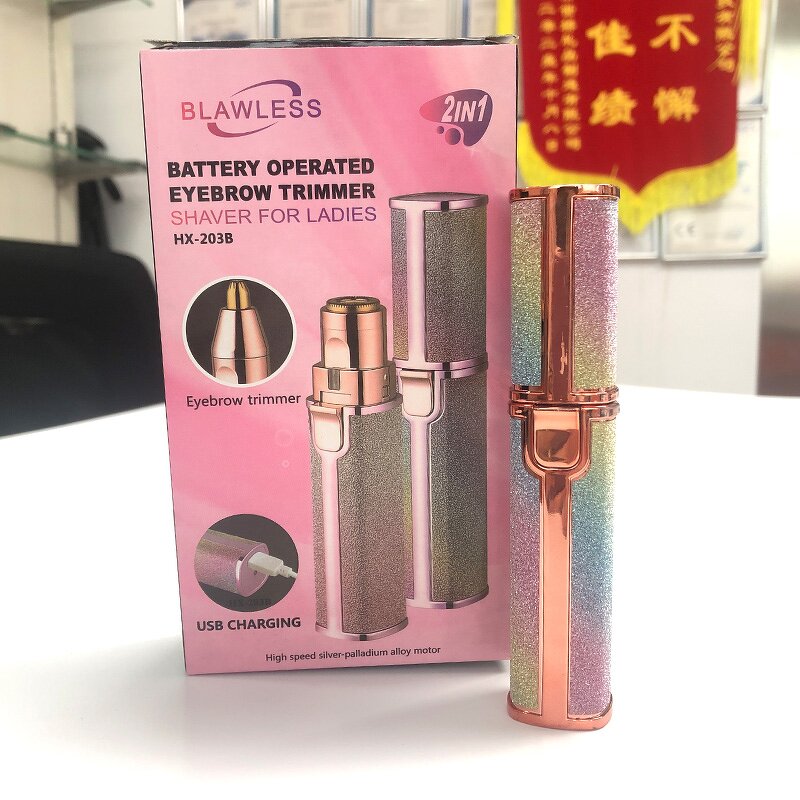 Hair Removal Razor Manufacturer - 2 in 1 Portable Lipstick Shaver & Eyebrow Trimmer