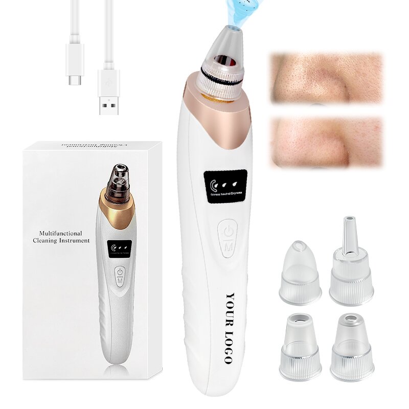 Pore Vacuum Manufacturer - Electric Blackhead Remover for Acne with 5 Suction Heads