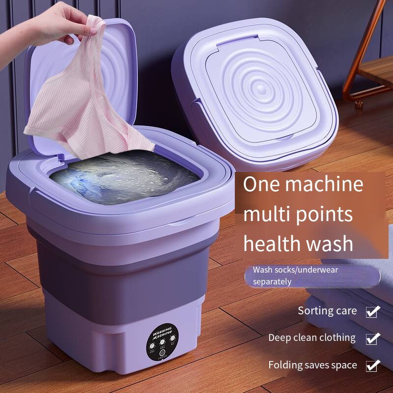 Mini Washing Machine Manufacturer - Half Automatic Foldable with Spin Dry for Socks Baby Clothes