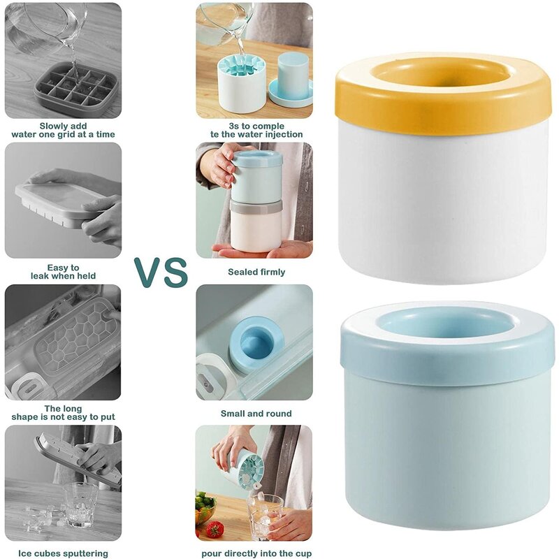Ice Cube Mold Manufacturer - Round Silicone Bucket Cylinder for Freezer DIY