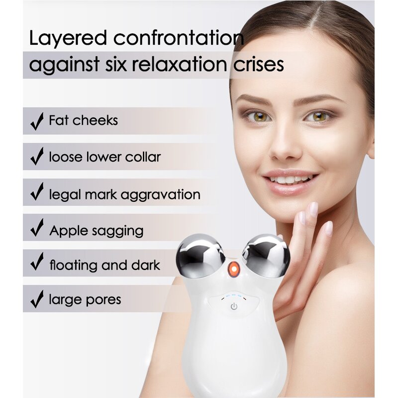 Mini V-Face Massager - 5-Level Microcurrent EMS Skin Tightening Lifting Device