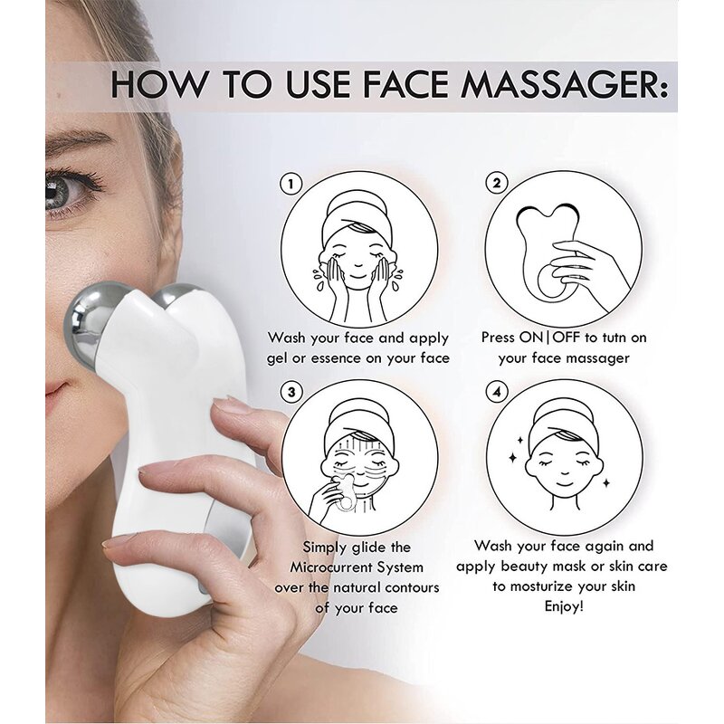 Mini V-Face Massager - 5-Level Microcurrent EMS Skin Tightening Lifting Device