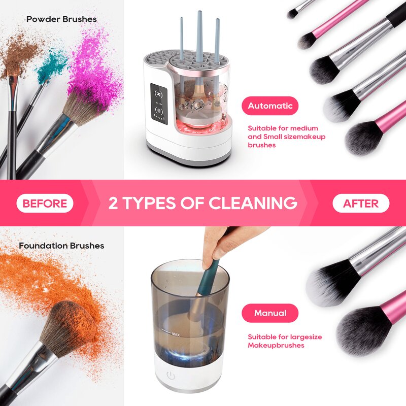 Plug-in Brush Cleaner - UV Sterilization Electric Dryer Automatic Makeup Tool