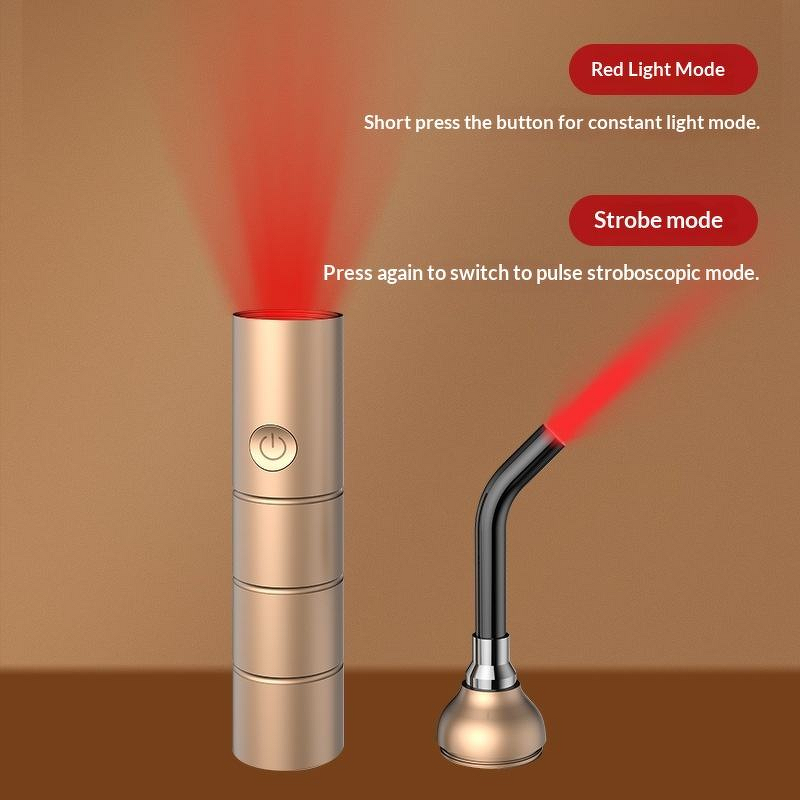 Red Light Beauty Wand - Rechargeable Replaceable Heads Nasal-Mouth Brightening