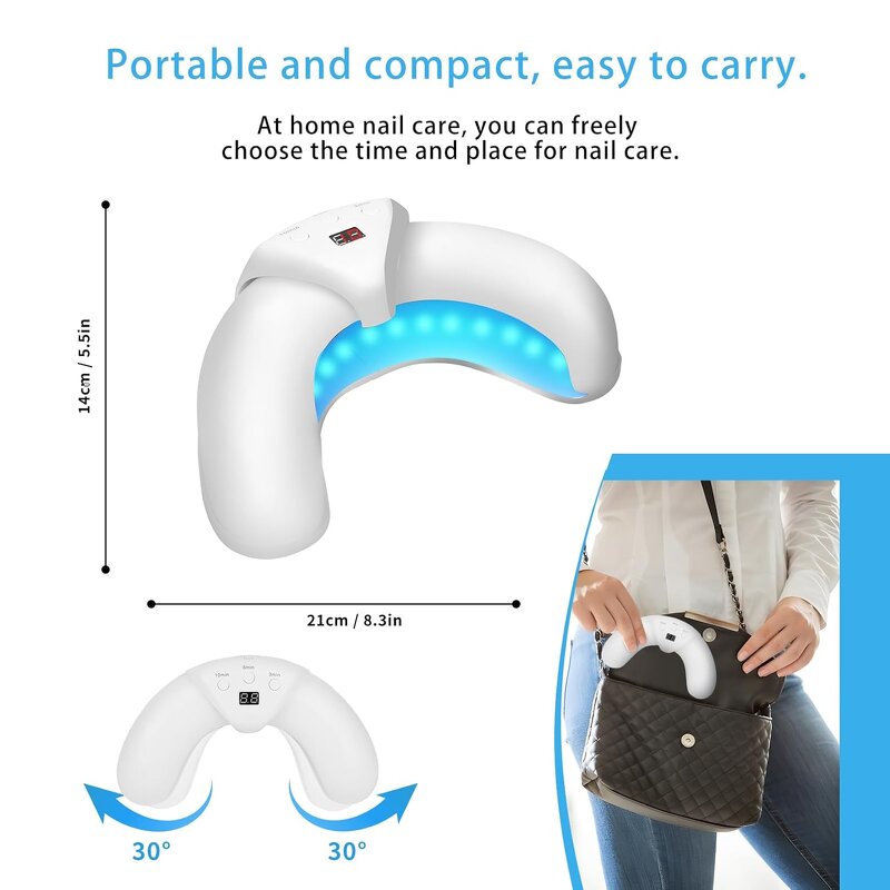 Nail Fungus Cleaning Device - 36W 470nm Blue 910nm Infrared UV Gel Dryer