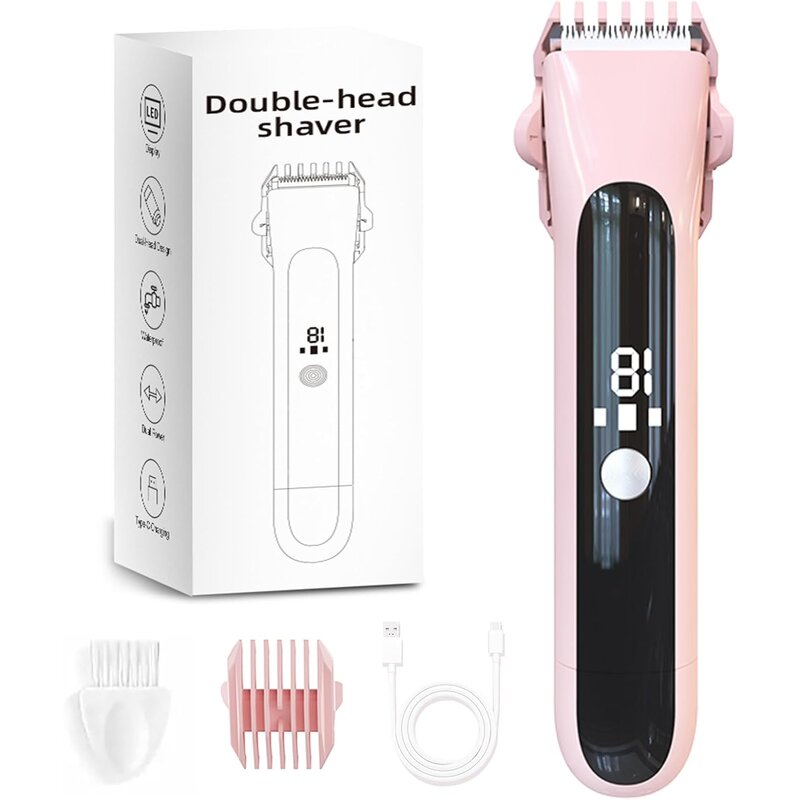 Double Head Hair Remover - USB Rechargeable Waterproof Women Body Trimmer