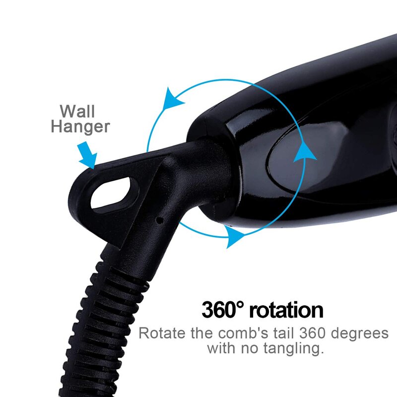 Electric Hot Comb Brush - Hair Straightening Flat Iron Plastic Handle Beard Comb