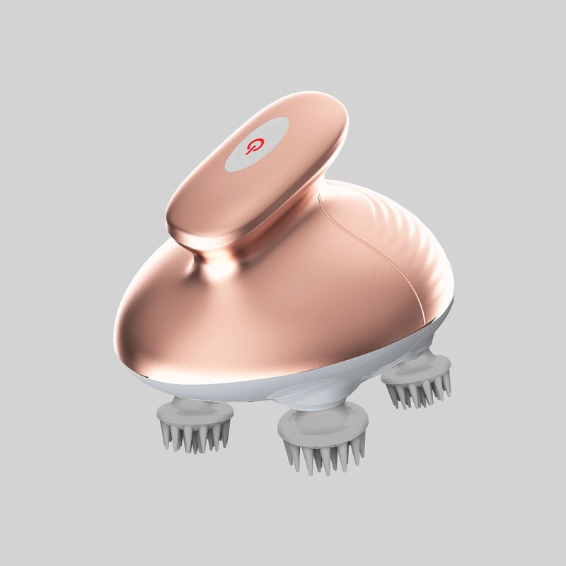 Silicone Scalp Massager - Deep Tissue Vibration Phototherapy LED Scratcher Comb