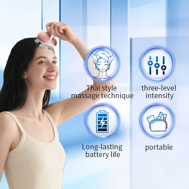 Electric Scalp Body Massager - Wireless Red Light Whole Body Pets Handheld Tool