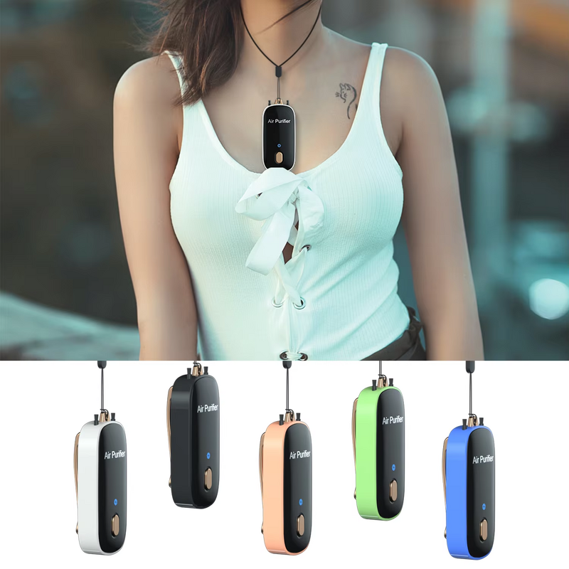 Wearable Air Ionizer - Mini Negative Ion Necklace Smoke Peculiar Smell Tool