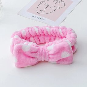 Coral Fleece Headband - Cross Top Elastic Women Girls Wash Face Hair Accessory