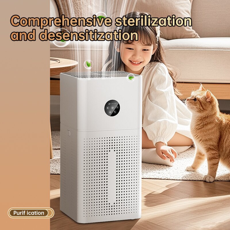 Touch Screen Air Purifier - Remote Control Smoke Dust Pet Hair Carbon Filter
