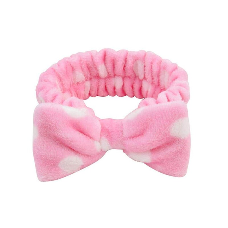 Coral Fleece Headband - Cross Top Elastic Women Girls Wash Face Hair Accessory
