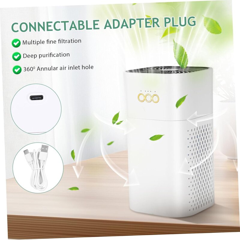 USB Negative Ion Purifier - High Efficiency Filter Smoke Dust Pet Hair Quiet