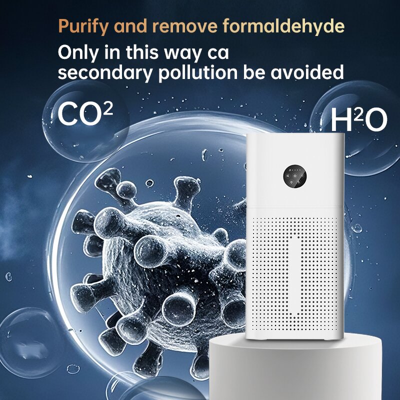 Touch Screen Air Purifier - Remote Control Smoke Dust Pet Hair Carbon Filter