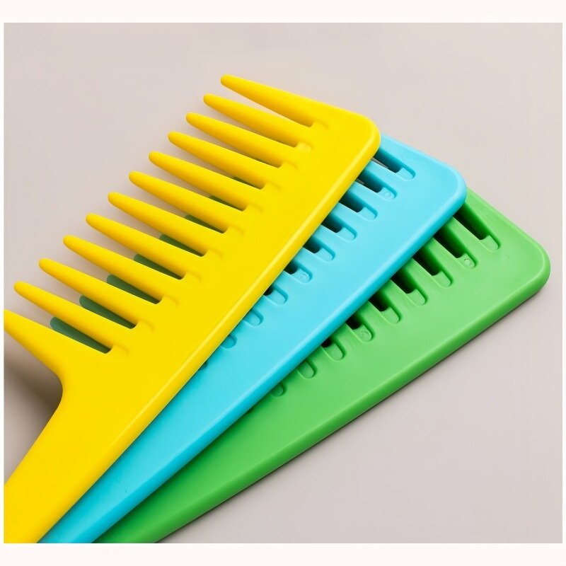 Wide Tooth Hair Comb - Professional Shower Brush Plastic Handle Home Styling