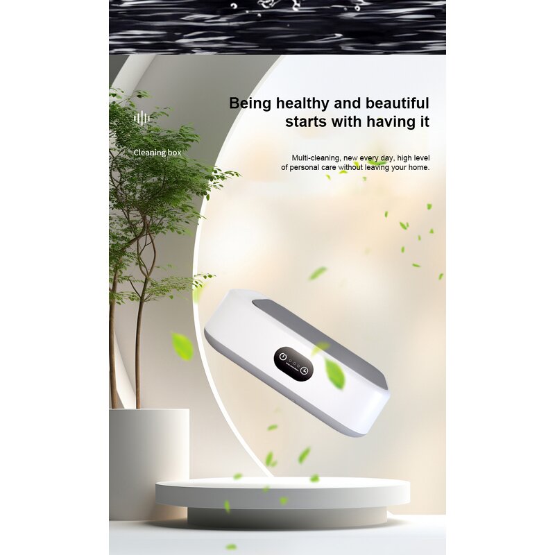 Ultrasonic Jewelry Cleaner - Home Use Makeup Brush Glasses Razor Dentures Tool